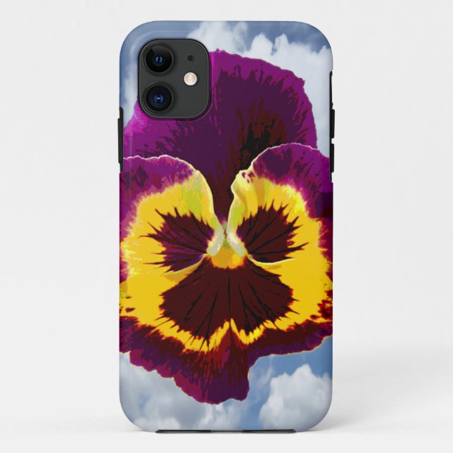 Nur ein Pansy Blossom + Ihr Text & Ideen Case-Mate iPhone Hülle (Rückseite)