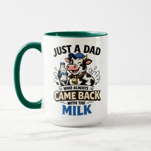 Nur ein Papa, der immer witzig war Kuh   Vatertag  Tasse