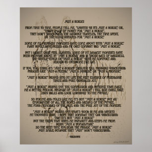 Nur ein Pferd Poster