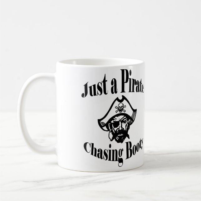 Nur ein Piratenjäger-Hintern - Schwarzes Gesicht Kaffeetasse (Links)