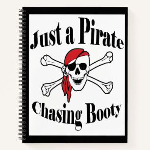 Nur ein Piratenschiff Hintern - farbenfroher Schäd Notizbuch