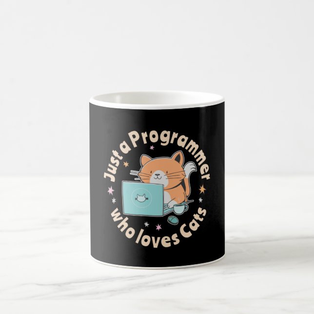 Nur ein Programmierer, der Katzen Liebe Kaffeetasse (Mittel)