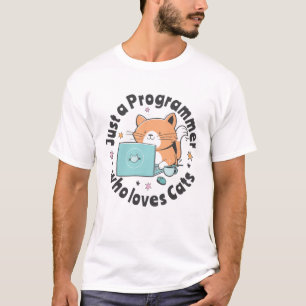 Nur ein Programmierer, der Katzen Liebe T-Shirt