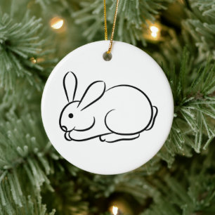 Nur ein Rabbit Keramik Ornament