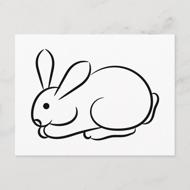 Nur ein Rabbit Postkarte (Vorderseite)