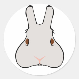 Nur ein Rabbit Runder Aufkleber