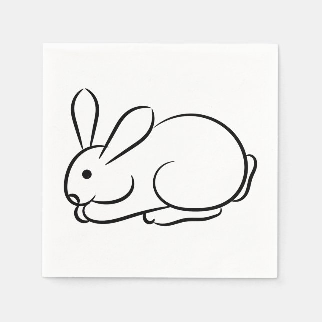 Nur ein Rabbit Serviette (Vorderseite)
