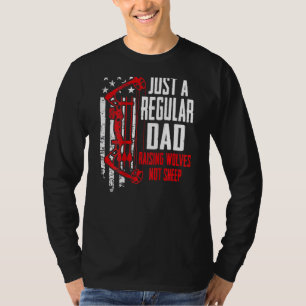 Nur ein regelmäßiger Vater, der Wölfe züchtet und T-Shirt