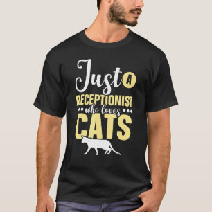 Nur ein Rezeptionist, der die Kats-Rezeption Liebe T-Shirt