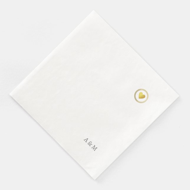 Nur ein romantisches Imitat Gold Herzstück der Lie Serviette (Ecke)