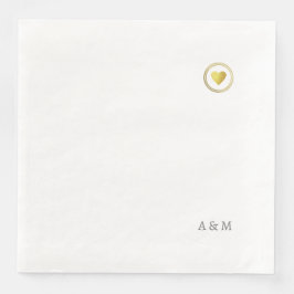 Nur ein romantisches Imitat Gold Herzstück der Lie Serviette