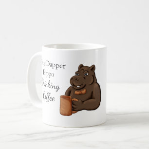 Nur ein schicker Flusspferd, das Kaffee trinkt - L Kaffeetasse