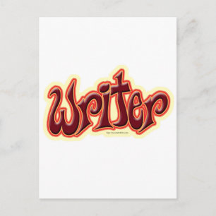 Nur ein Schriftsteller rot Postkarte
