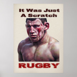 Nur ein Scratch-Rugby-Poster Poster