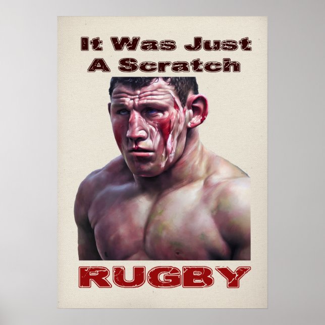 Nur ein Scratch-Rugby-Poster Poster (Vorne)