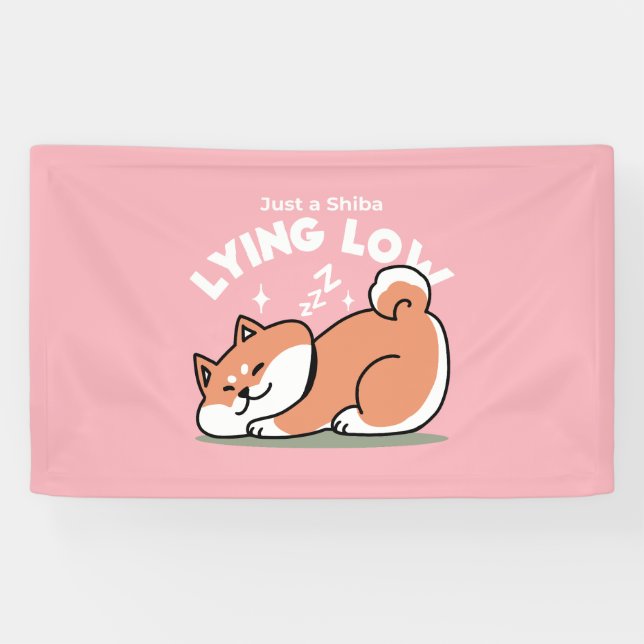 Nur ein Shiba, der niedrig fliegt: Niedliches Shib Banner (Horizontal)