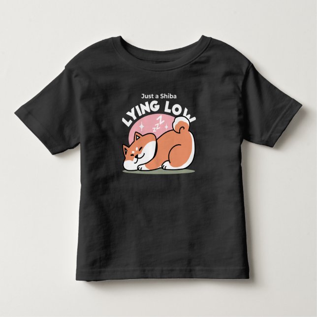 Nur ein Shiba, der niedrig fliegt: Niedliches Shib Kleinkind T-shirt (Vorderseite)