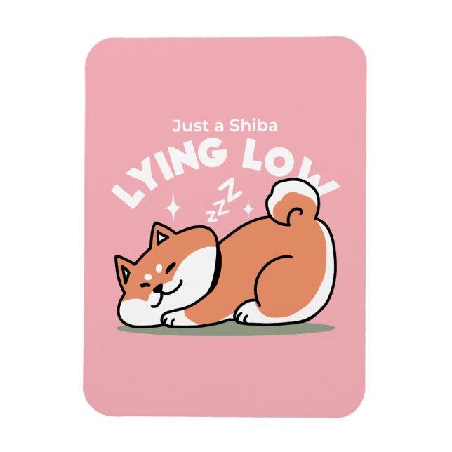 Nur ein Shiba, der niedrig fliegt: Niedliches Shib Magnet (Vertikal)