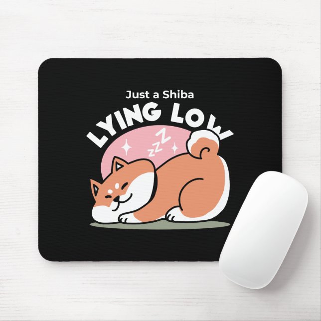 Nur ein Shiba, der niedrig fliegt: Niedliches Shib Mousepad (Mit Mouse)