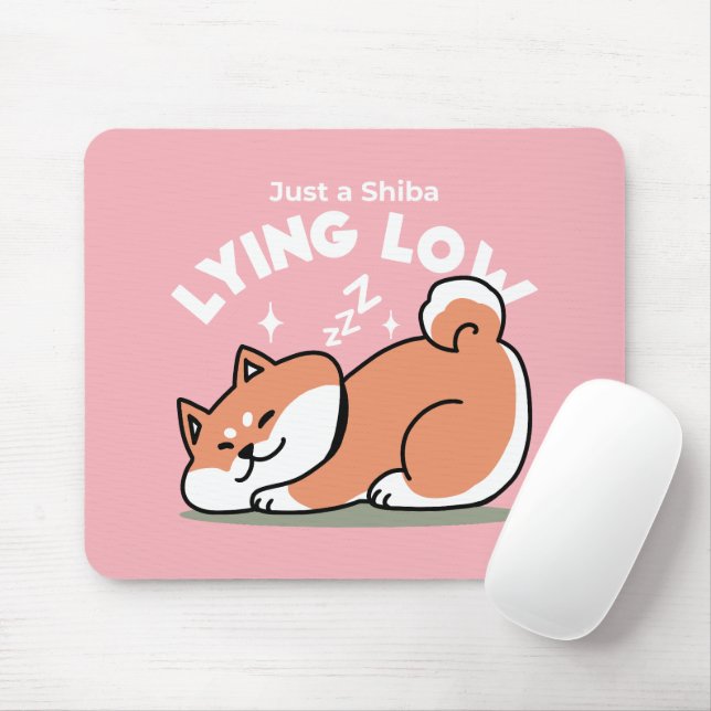 Nur ein Shiba, der niedrig fliegt: Niedliches Shib Mousepad (Mit Mouse)