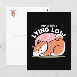 Nur ein Shiba, der niedrig fliegt: Niedliches Shib Postkarte