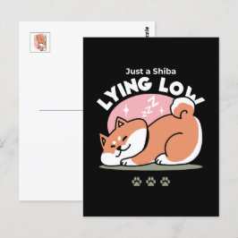 Nur ein Shiba, der niedrig fliegt: Niedliches Shib Postkarte