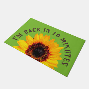 Nur ein Sonnenblume Blossom + Ihr Backgr. Ideen Fußmatte