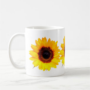 Nur ein Sonnenblumen-Blossom + Ihr Text und Ihre I Tasse