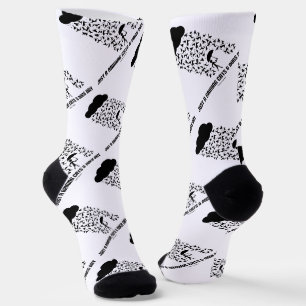 Nur ein Spaß für die Meteorologie am Tag des Ruhen Socken
