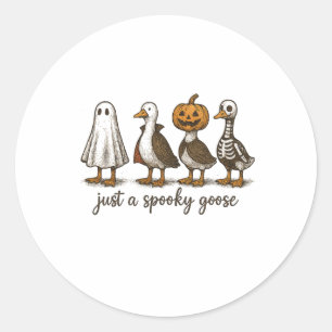 Nur ein Spooky Gänse Halloween Ghost Duck Spooky S Runder Aufkleber