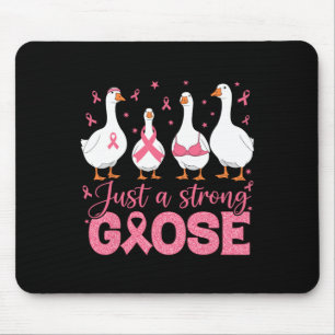 Nur ein starker Gänserosa-Ribbon-Brustkrebs vor de Mousepad