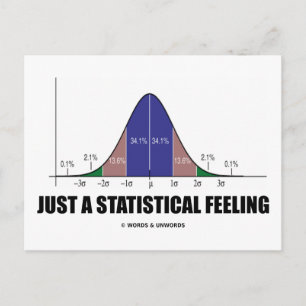 Nur ein statistisches Gefühl (statistischer Spaß) Postkarte