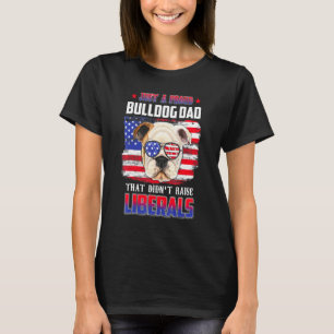 Nur ein stolzer Bulldoggen-Vater Merica Hund Patri T-Shirt