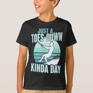 Nur ein Toes-down Kinda Day Retro Refoot Skifahren T-Shirt