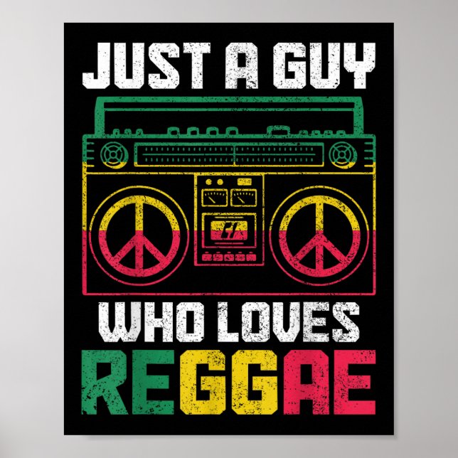 Nur ein Typ, der Reggae Music Jamaica Lieben Vinta Poster (Vorne)