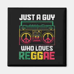 Nur ein Typ, der Reggae-Musik Jamaika Vintage lieb Magnet