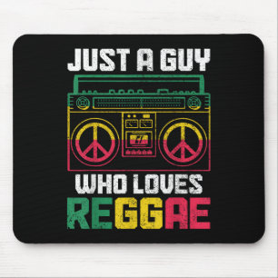 Nur ein Typ, der Reggae-Musik Jamaika Vintage lieb Mousepad