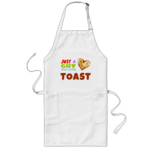 Nur ein Typ, der Toast Lieben Lange Schürze