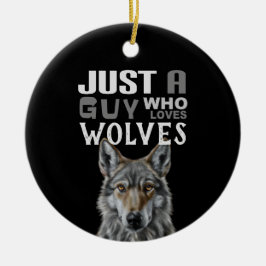 Nur ein Typ, der Wölfe Keramik verzieren Liebe Ornament