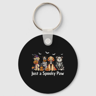 Nur ein unheimlich paw Halloween Hund über Herbst  Schlüsselanhänger