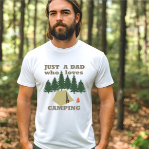 Nur ein Vater, der Camping und Wandern Liebe T-Shirt