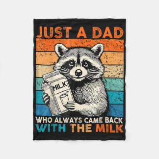 Nur ein Vater, der immer wieder mit dem Milchfaden Fleecedecke