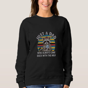 Nur ein Vater, der immer wieder mit dem Milchfaden Sweatshirt
