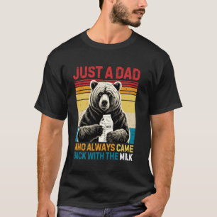 Nur ein Vater, der immer wieder mit dem Milchfaden T-Shirt