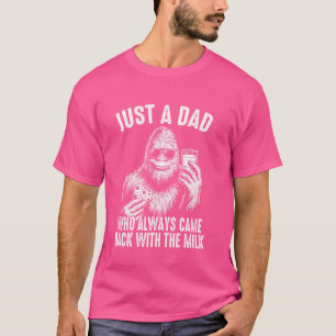 Nur ein Vater, der immer wieder mit dem Milchfaden T-Shirt