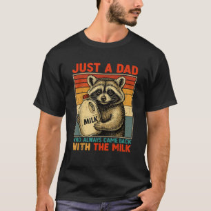 Nur ein Vater, der immer wieder mit dem Milchfaden T-Shirt