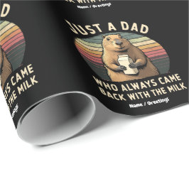 Nur ein Vater, der immer wieder mit der Milch zurü Geschenkpapier