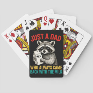Nur ein Vater, der immer wieder mit der Milch zurü Spielkarten