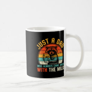 Nur ein Vater, der immer wieder mit der Milchfamil Kaffeetasse