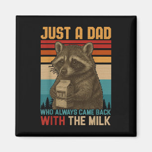 Nur ein Vater, der immer wieder mit der Milchfamil Magnet